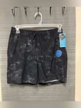 Burnside boys' hybrid swim shorts in a black tie-dye pattern size XL (18)
